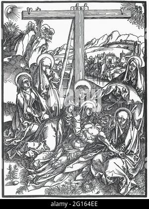 Albrecht Dürer - Lamentation Dead Christ 1498 Banque D'Images