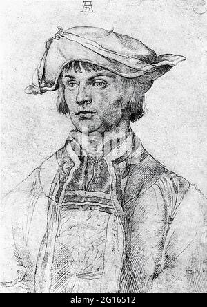 Albrecht Dürer - Portrait Lucas Van Leyden 1526 Banque D'Images