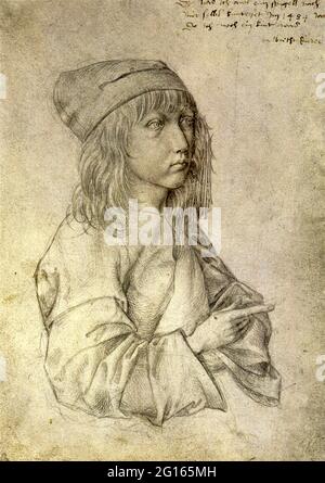 Albrecht Dürer - Auto-portrait à l'âge de thir Banque D'Images