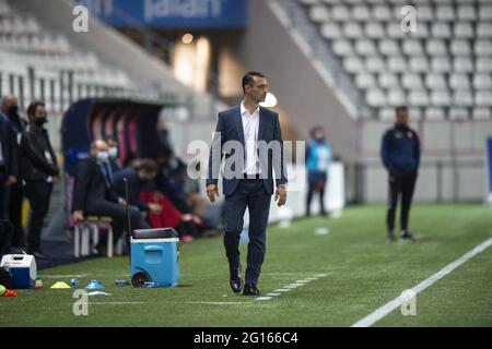 Paris, France. 05e juin 2021. L'entraîneur du PSG Echouafni Olivier lors du match de championnat féminin français entre Paris Saint Germain et Dijon au stade Jean Bouin le 4 juin 2021 à Paris, France. Photo par Eliot Blondt/ABACAPRESS. Credit: Abaca Press/Alay Live News Banque D'Images