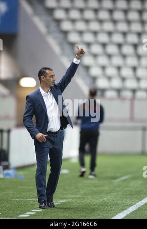 Paris, France. 05e juin 2021. L'entraîneur du PSG Echouafni Olivier lors du match de championnat féminin français entre Paris Saint Germain et Dijon au stade Jean Bouin le 4 juin 2021 à Paris, France. Photo par Eliot Blondt/ABACAPRESS. Credit: Abaca Press/Alay Live News Banque D'Images