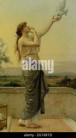 Alexandre Cabanel - Messager d'amour 1883 Banque D'Images