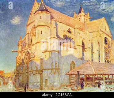 Alfred Sisley - Église Moret 1893 Banque D'Images