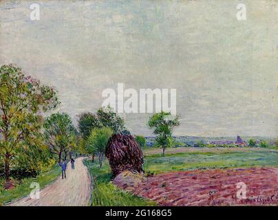 Alfred Sisley - campagne près de Moret 1885 Banque D'Images