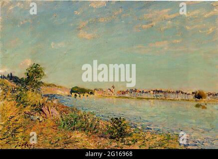 Alfred Sisley - Saint Mammes 1885 Banque D'Images