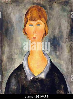 Amedeo Modigliani - Portrait Jeune femme 1919 Banque D'Images