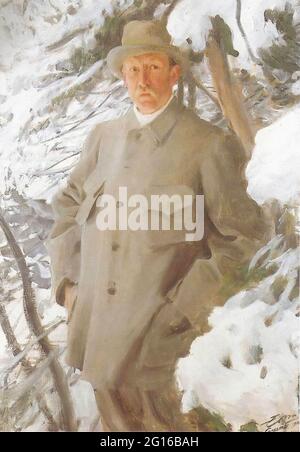 Anders Zorn - Peintre Bruno Liljefors 1906 Banque D'Images