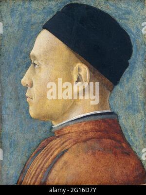 Andrea Mantegna - Portrait d'un homme Banque D'Images