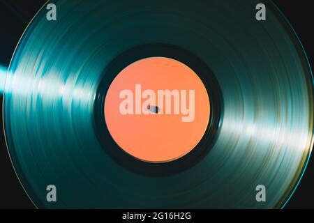 Gros plan du vinyle Banque D'Images