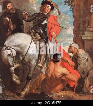 Anton Van Dyck - Saint Martin cloaque en division 1618 Banque D'Images