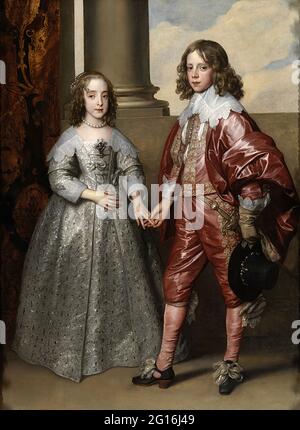 Anton Van Dyck - William II Prince d'Orange et sa mariée Mary Stuart Anthony Van Dyck Banque D'Images