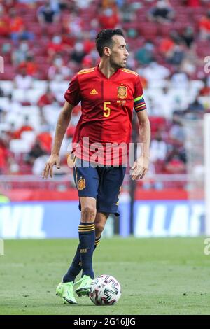 Madrid, Espagne. 04e juin 2021. Sergio Busquets d'Espagne pendant le match international de football amical entre l'Espagne et le Portugal le 4 juin 2021 au stade Wanda Metropolitano à Madrid, Espagne - photo Irina R Hipolito / Espagne DPPI / DPPI / LiveMedia crédit: Agence de photo indépendante / Alay Live News Banque D'Images