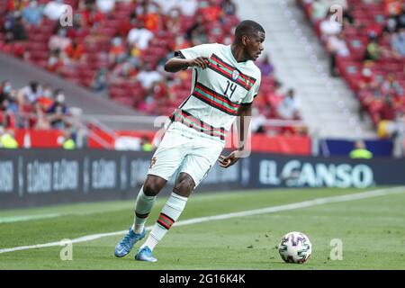 Madrid, Espagne. 04e juin 2021. William Carvalho du Portugal pendant le match international de football amical entre l'Espagne et le Portugal le 4 juin 2021 au stade Wanda Metropolitano à Madrid, Espagne - photo Irina R Hipolito / Espagne DPPI / DPPI / LiveMedia crédit: Agence de photo indépendante / Alay Live News Banque D'Images