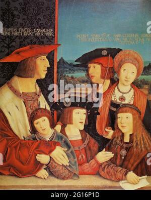 Bernhard Strigel - Portrait Empereur Maximilian sa famille 1515 Banque D'Images