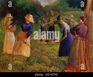 Camille Pissarro - Haymaking Eragny 1901 Banque D'Images