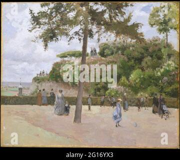 Camille Pissarro - le jardin public de Pontoise Banque D'Images