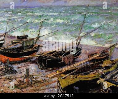 Claude Monet - Bateaux de pêche 1885 Banque D'Images