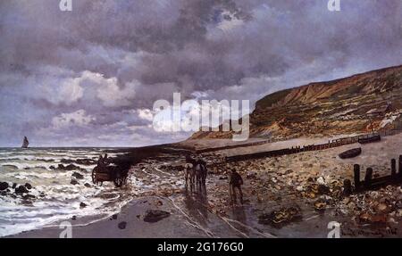 Claude Monet - la Pointe de la hve Mare Basse Banque D'Images