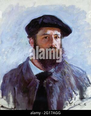 Claude Monet - Auto-portrait avec Beret 1886 Banque D'Images