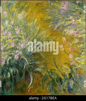 Claude Monet - le chemin à travers les Irises Banque D'Images