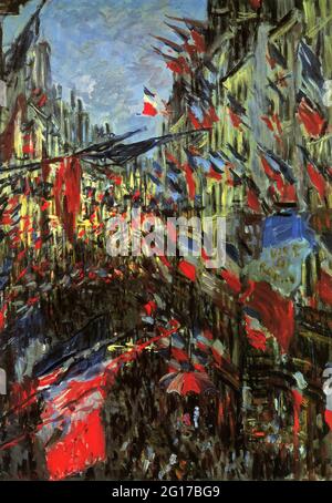 Claude Monet - la rue Montorgueil à Paris célébration du 30 1878 juin Banque D'Images