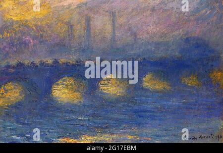 Claude Monet - Waterloo Bridge Overcast Météo 1904 Banque D'Images