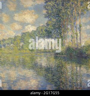 Claude Monet - Peupliers sur l'Epte Banque D'Images