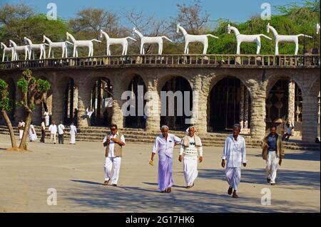 Jardin Fanatasy de Nek Chand, Chandigarh, Haryana et Punjab, Inde Banque D'Images