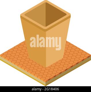 Icône du conteneur de déchets. Illustration isométrique de l'icône de vecteur de conteneur de déchets pour la toile Illustration de Vecteur