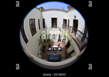 Un magnifique Riad (maison traditionnelle riche) dans la Médina, Marrakech ma Banque D'Images