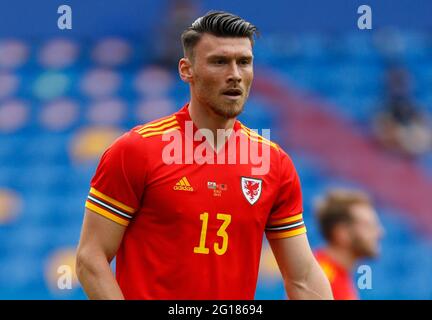 Cardiff, pays de Galles, 5 juin 2021. Kieffer Moore, du pays de Galles, lors du match international de football au Cardiff City Stadium, Cardiff. Le crédit photo doit être lu : Darren Staples / Sportimage Banque D'Images