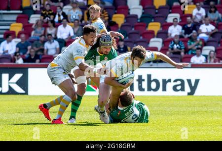 Londres, Royaume-Uni. 05e juin 2021. *** lors du match de rugby Gallagher Premiership entre London Irish et Wasps au Brentford Community Stadium, Londres, Angleterre, le 5 juin 2021. Photo de Phil Hutchinson. Utilisation éditoriale uniquement, licence requise pour une utilisation commerciale. Aucune utilisation dans les Paris, les jeux ou les publications d'un seul club/ligue/joueur. Crédit : UK Sports pics Ltd/Alay Live News Banque D'Images