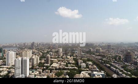 Paysage de ville de drone du sud de Mumbai de Dadar Banque D'Images