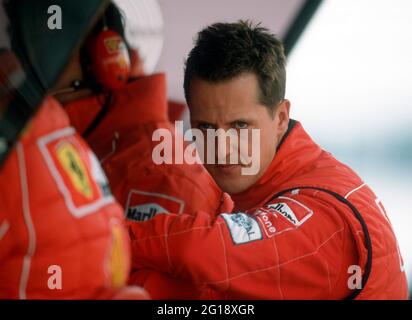 Circuito de Catalunya près de Montmelo Espagne 26.1.2002, Motorsport: Formule 1 essais d'hiver - Michael SCHUMACHER, Ferrari Banque D'Images