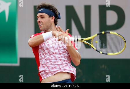 Marco Cecchinato d'Italie au cours du jour 7 de l'Open de France 2021, Grand Chelem tournoi de tennis le 5 juin 2021 au stade Roland-Garros à Paris, France - photo Jean Catuffe / DPPI Banque D'Images