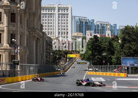 14 Beckmann David (ger), Charouz Racing System, Dallara F2, action lors du 3e tour du Championnat de Formule 2 2021 de la FIA du 04 au 06 juin 2021 sur le circuit de la ville de Bakou, à Bakou, Azerbaïdjan - photo Antonin Vincent / DPPI Banque D'Images