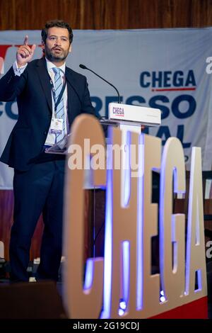 Andre Ventura leader du parti de droite portugais Changa Banque D'Images