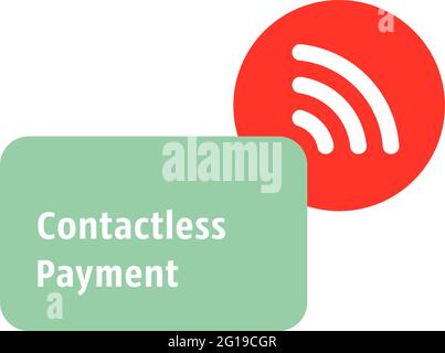 icône simple de paiement sans contact Illustration de Vecteur
