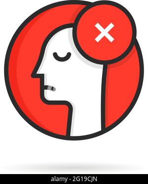 icône ronde comme logo de licenciement linéaire Illustration de Vecteur