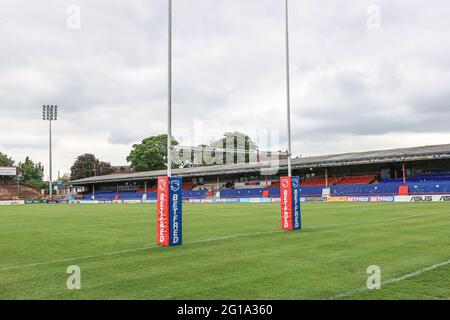Wakefield, Royaume-Uni. 06e juin 2021. Une vue générale du Mobile Rocket Stadium devant cet après-midi jeu de Betfred Super League Wakefield Trinity / Leigh Centurions à Wakefield, Royaume-Uni, le 6/6/2021. (Photo de Mark Cosgrove/News Images/Sipa USA) crédit: SIPA USA/Alay Live News Banque D'Images