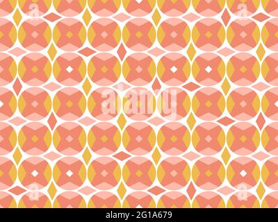 Motif sans couture avec motifs géométriques en 4 couleurs Banque D'Images