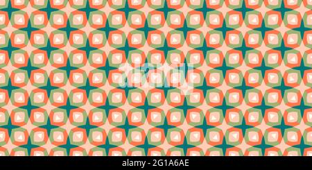 Motif sans couture avec motifs géométriques en 5 couleurs Banque D'Images