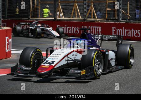 14 Beckmann David (ger), Charouz Racing System, Dallara F2, action lors du 3e tour du Championnat de Formule 2 2021 de la FIA du 04 au 06 juin 2021 sur le circuit de la ville de Bakou, à Bakou, Azerbaïdjan - photo Diederik van der Laan / Dutch photo Agency / DPPI / LiveMedia Credit: Agence photo indépendante/Alamy Live News Banque D'Images