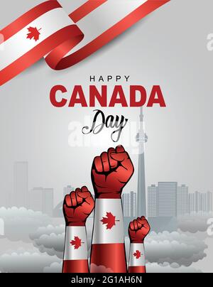 Joyeuses fêtes du Canada. Motif vectoriel Illustration de Vecteur