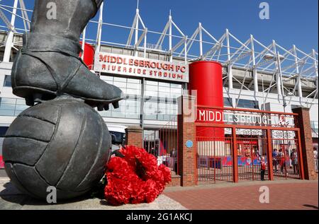 Middlesbrough, Royaume-Uni, 6 juin 2021. Vue générale de l'extérieur du stade pendant le match international amical au stade Riverside, Middlesbrough. Crédit photo à lire: Darren Staples / Sportimage crédit: Sportimage / Alay Live News Banque D'Images