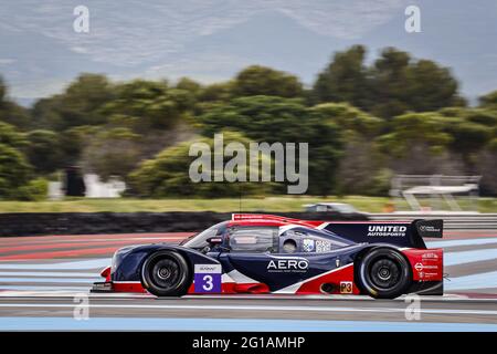 Le Castellet, France. 06e juin 2021. 03 James McGuire (USA), Duncan Tappy (GBR), Andrew Bentley (GBR), Ligier JS P320 - Nissan UNITED AUTOSPORTS, action pendant les 2021 4 heures du Castellet, 3e tour de la série européenne le Mans 2021, du 04 au 06 juin 2021 sur le circuit Paul Ricard, au Castellet, France - photo Francois Flamand/DPPI/LiveMedia crédit: Agence photo indépendante/Alamy Live News Banque D'Images