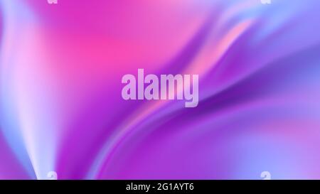 Tissu dégradé ondulé chromé irisé arrière-plan abstrait, texture de feuille holographique ultraviolette, surface liquide, ondulations, reflet métallique. Banque D'Images