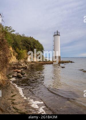 Le phare de Maltzien sur l'île de Ruegen, Mecklembourg-Poméranie occidentale, Allemagne Banque D'Images