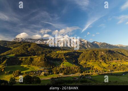 Massif du Dachstein d'automne, Styrie, Autriche Banque D'Images