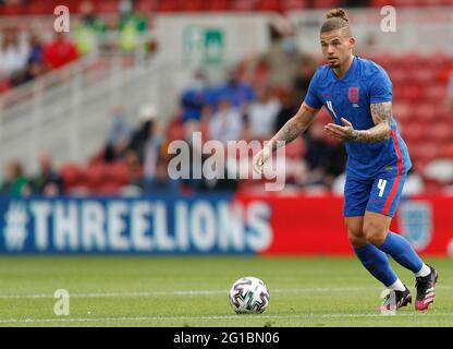 Middlesbrough, Angleterre, 6 juin 2021. Kalvin Phillips, d'Angleterre, lors du match international de football au stade Riverside, à Middlesbrough. Le crédit photo doit être lu : Darren Staples / Sportimage Banque D'Images